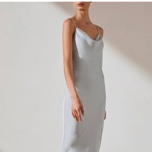 Shonajoy cowl slip dress full length sz 6 NWT